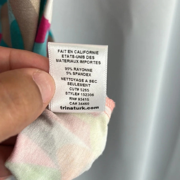 Trina Turk Arena Jersey Dress Neon Colors Size Small - Picture 7 of 7